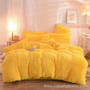 Custom winter PV plush polyester comforter sets